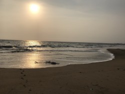 Soir devant la maison à Cherai-Cochin